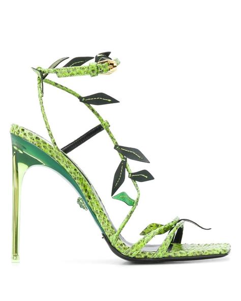 versace heels green leaf|versace heels for women.